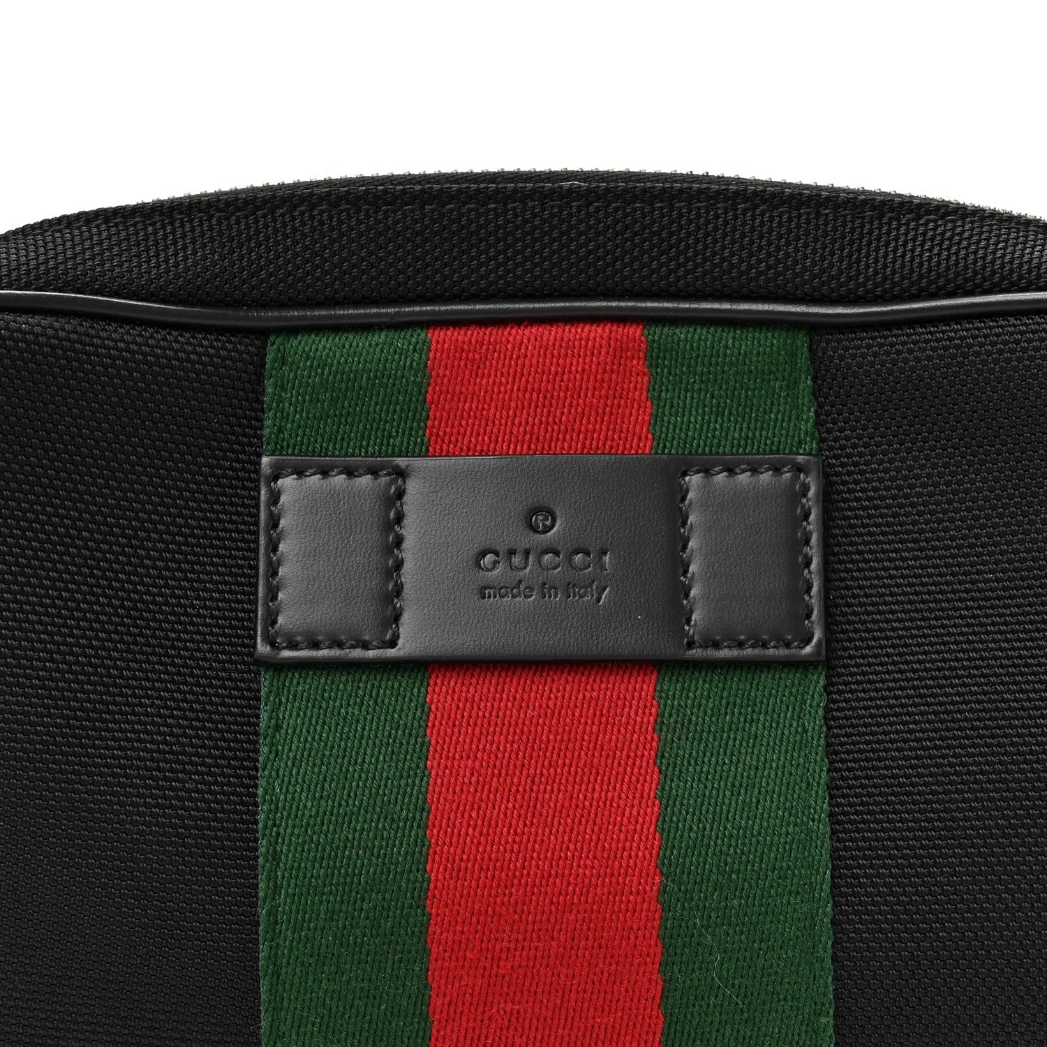 Gucci Canvas Web Slim Belt Bag Black