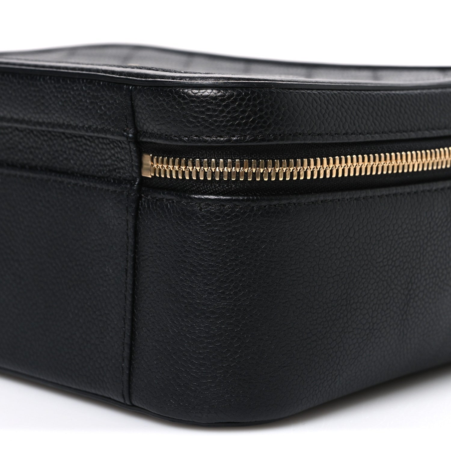 Chanel Caviar Quilted Large CC Filigree Vanity Case Black