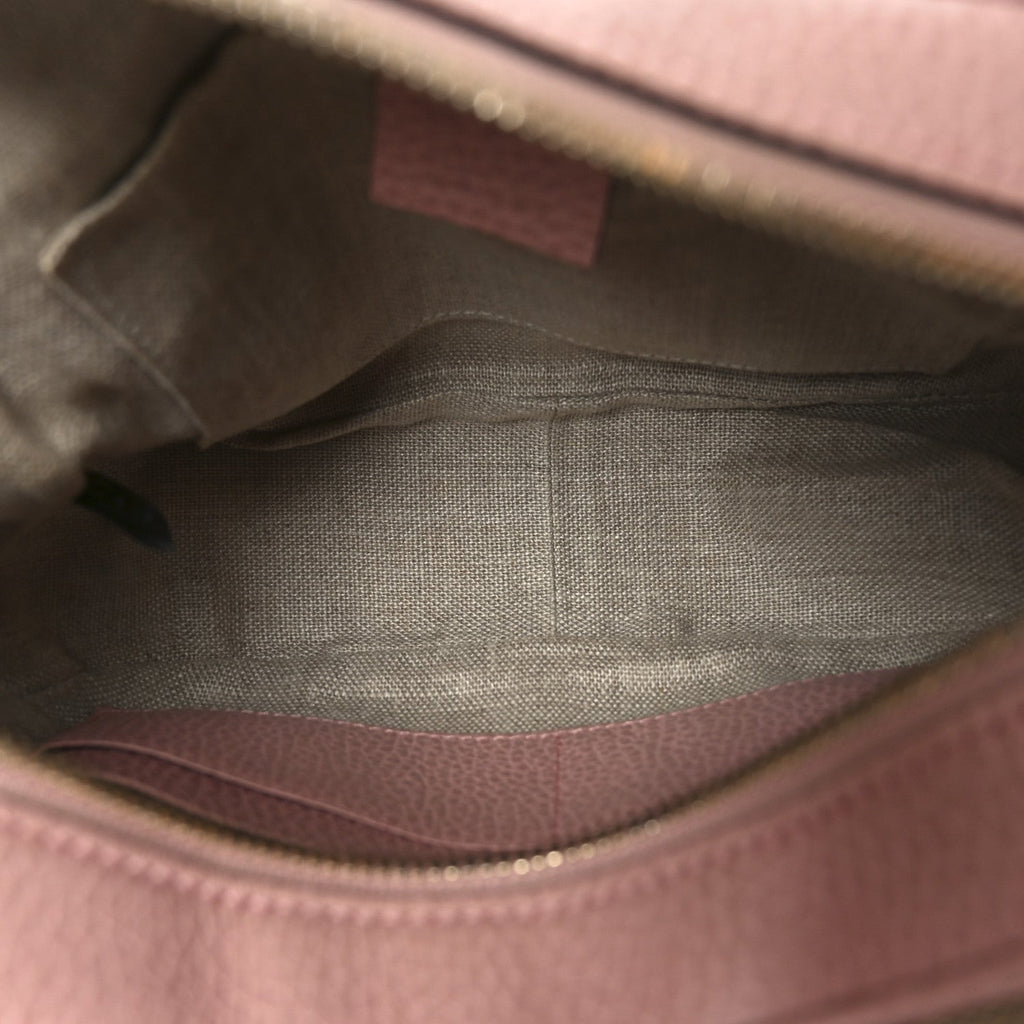 Gucci Monogram Mini Bree Messenger Bag Beige Soft Pink