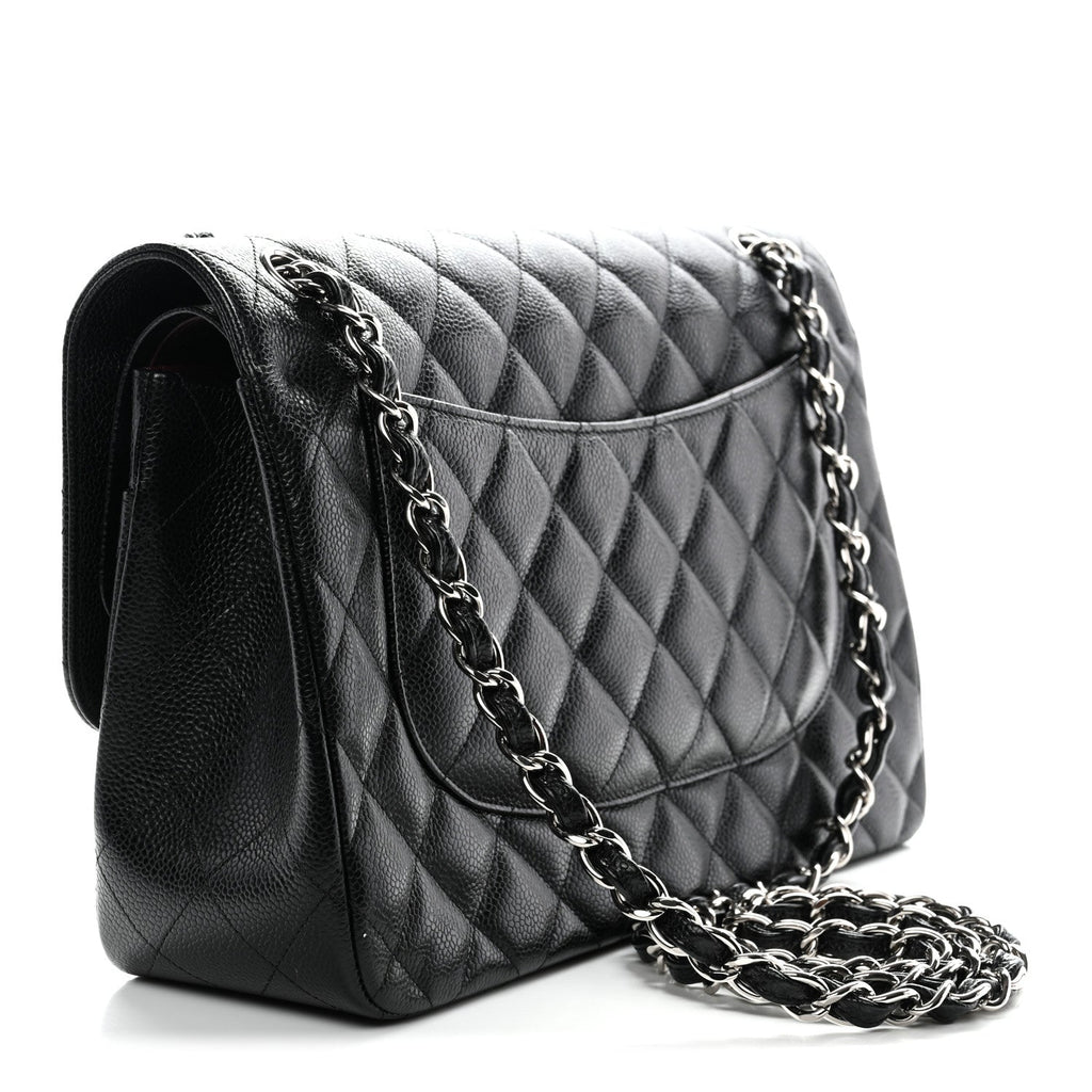Chanel Caviar Quilted Jumbo Double Flap Black