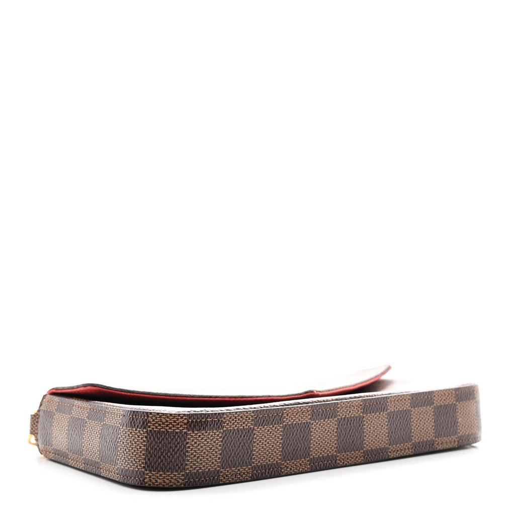 Louis Vuitton Damier Ebene Pochette Felicie Chain Wallet