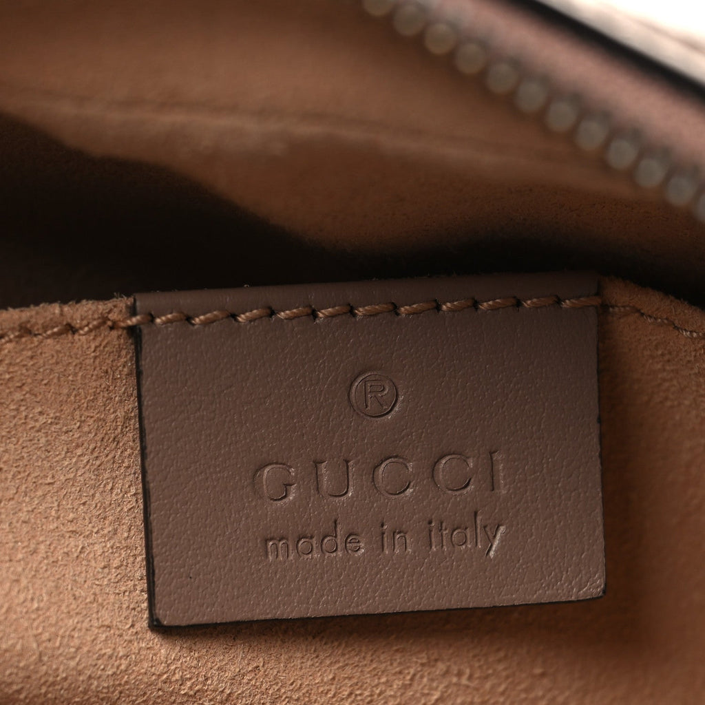 Gucci Calfskin Matelasse Mini GG Marmont Chain Shoulder Bag Porcelain Rose