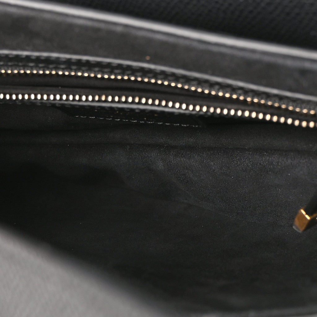 Christian Dior Grained Calfskin Saddle Bag Black