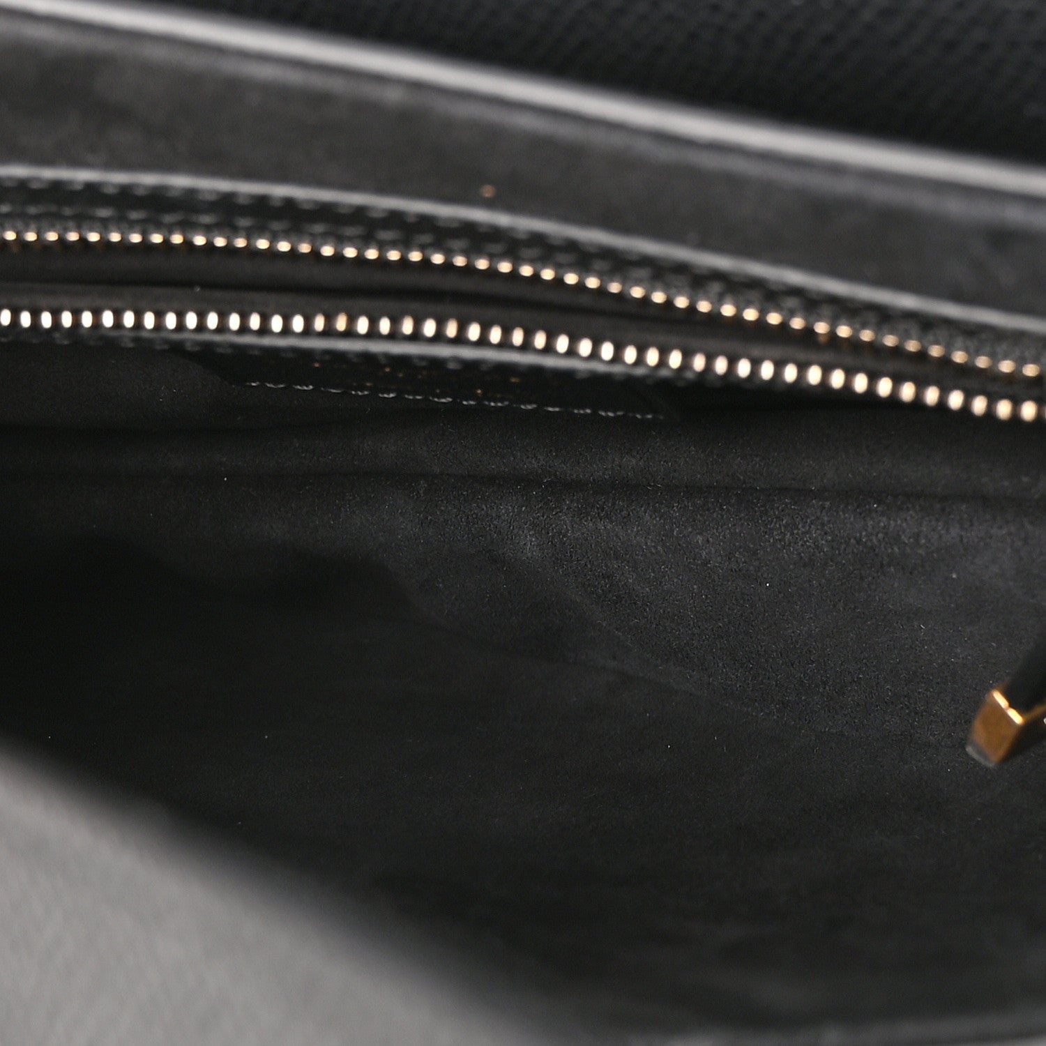Christian Dior Grained Calfskin Saddle Bag Black