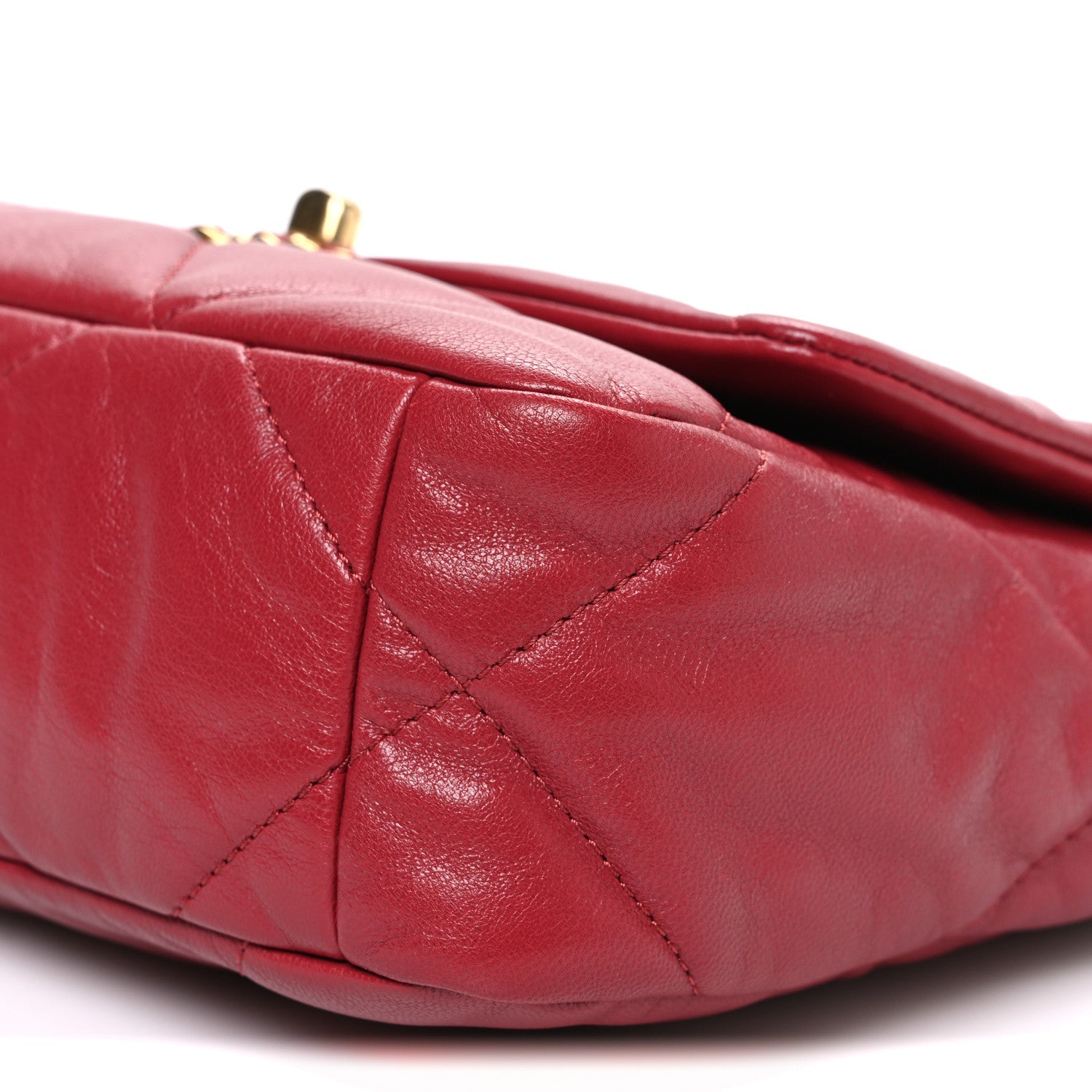 Chanel Goatskin Quilted Medium Chanel 19 Flap Red