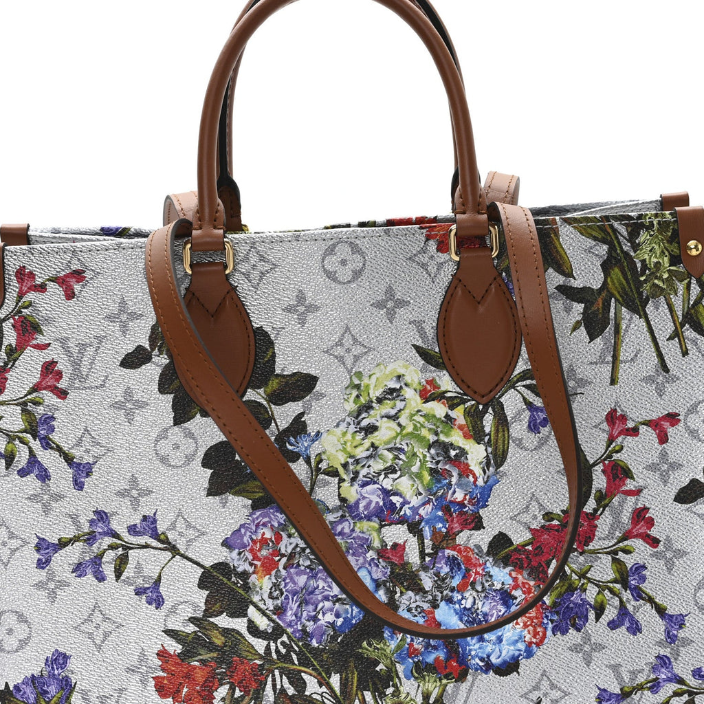 Louis Vuitton Metallic Monogram LV Garden OnTheGo MM Silver