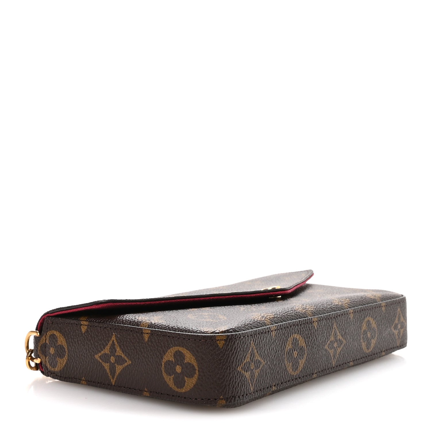 Louis Vuitton Monogram Pochette Felicie Chain Wallet Fuchsia
