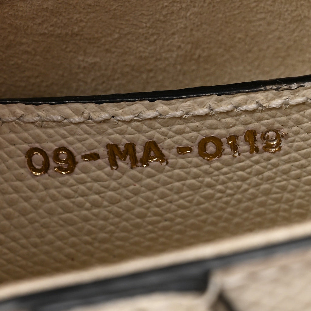 Christian Dior Grained Calfskin Saddle Bag White
