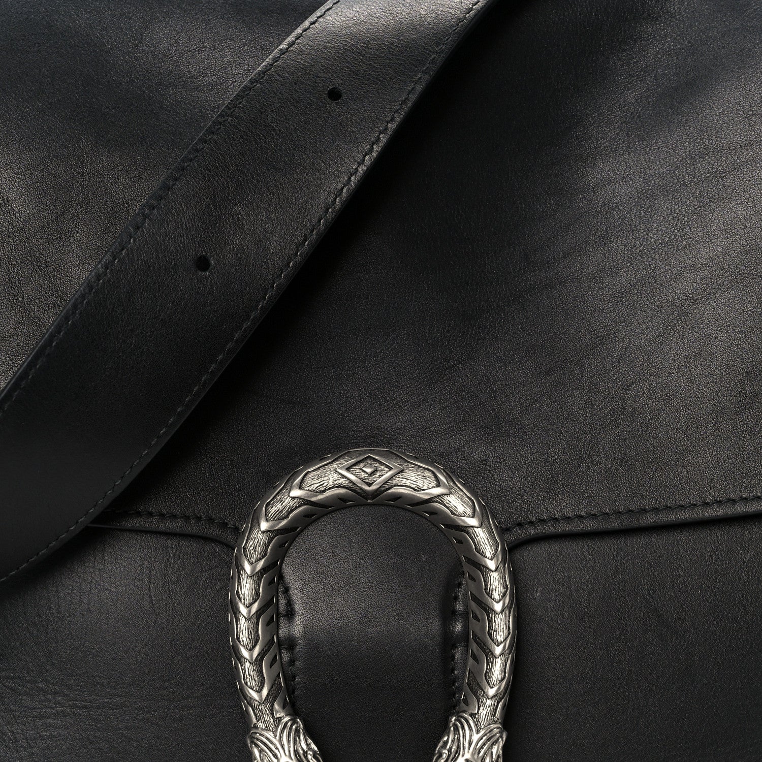 Gucci Calfskin Dionysus Messenger Bag Black