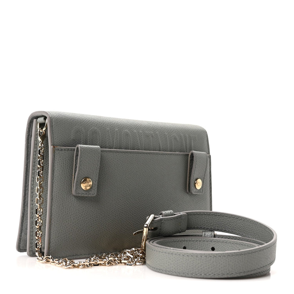 Christian Dior Calfskin 30 Montaigne 2 in 1 Pouch Grey