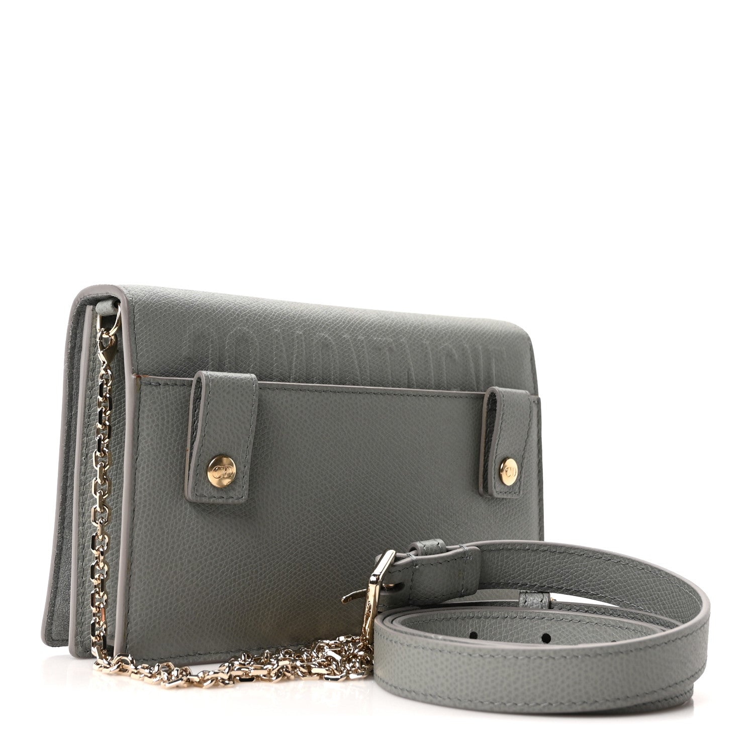 Christian Dior Calfskin 30 Montaigne 2 in 1 Pouch Grey