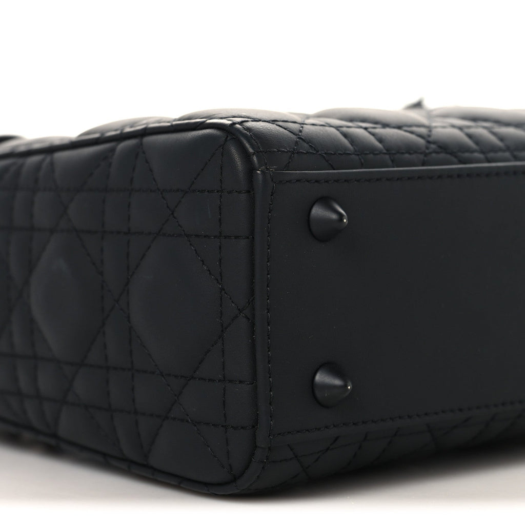 Christian Dior Ultra Matte Calfskin Cannage Small My ABCDior Lady Dior Black