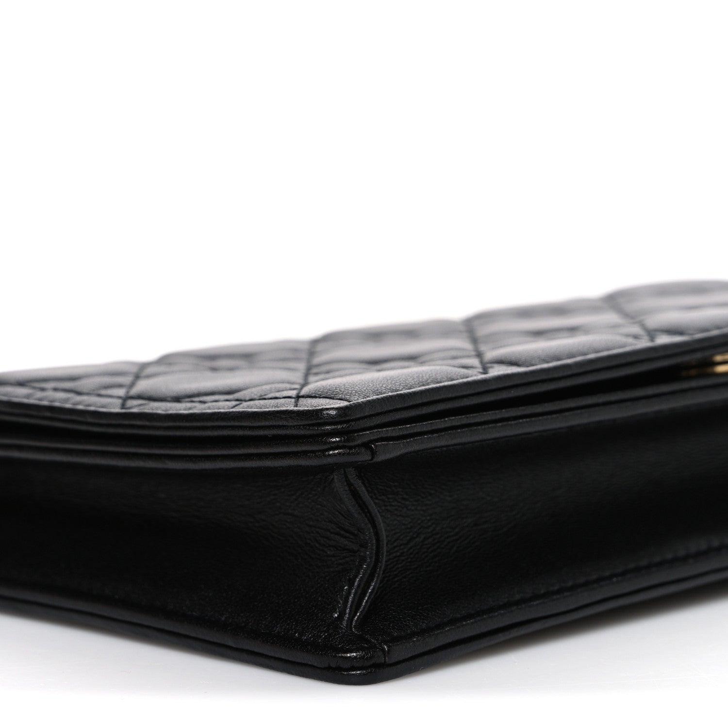 Christian Dior Lambskin Cannage Lady Dior Pouch Black