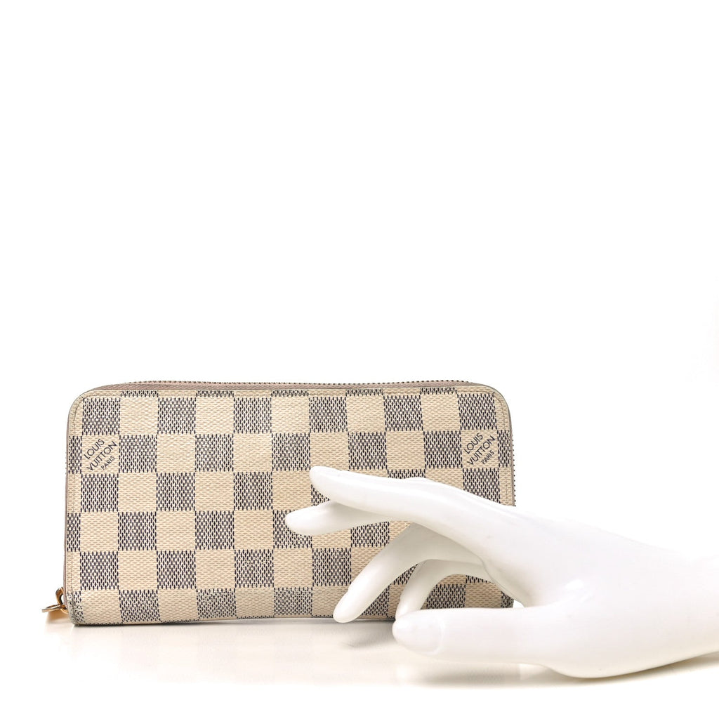 Louis Vuitton Damier Azur Zippy Wallet Rose Ballerine