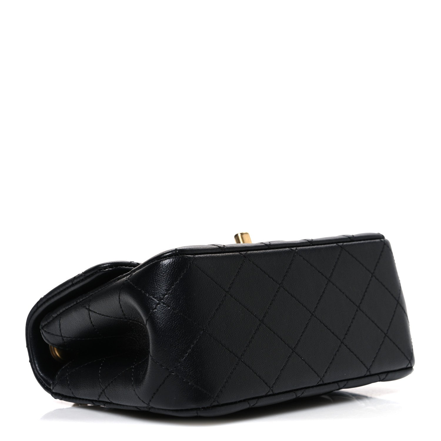 Chanel Lambskin Quilted Mini Sweet Camellia Flap Black