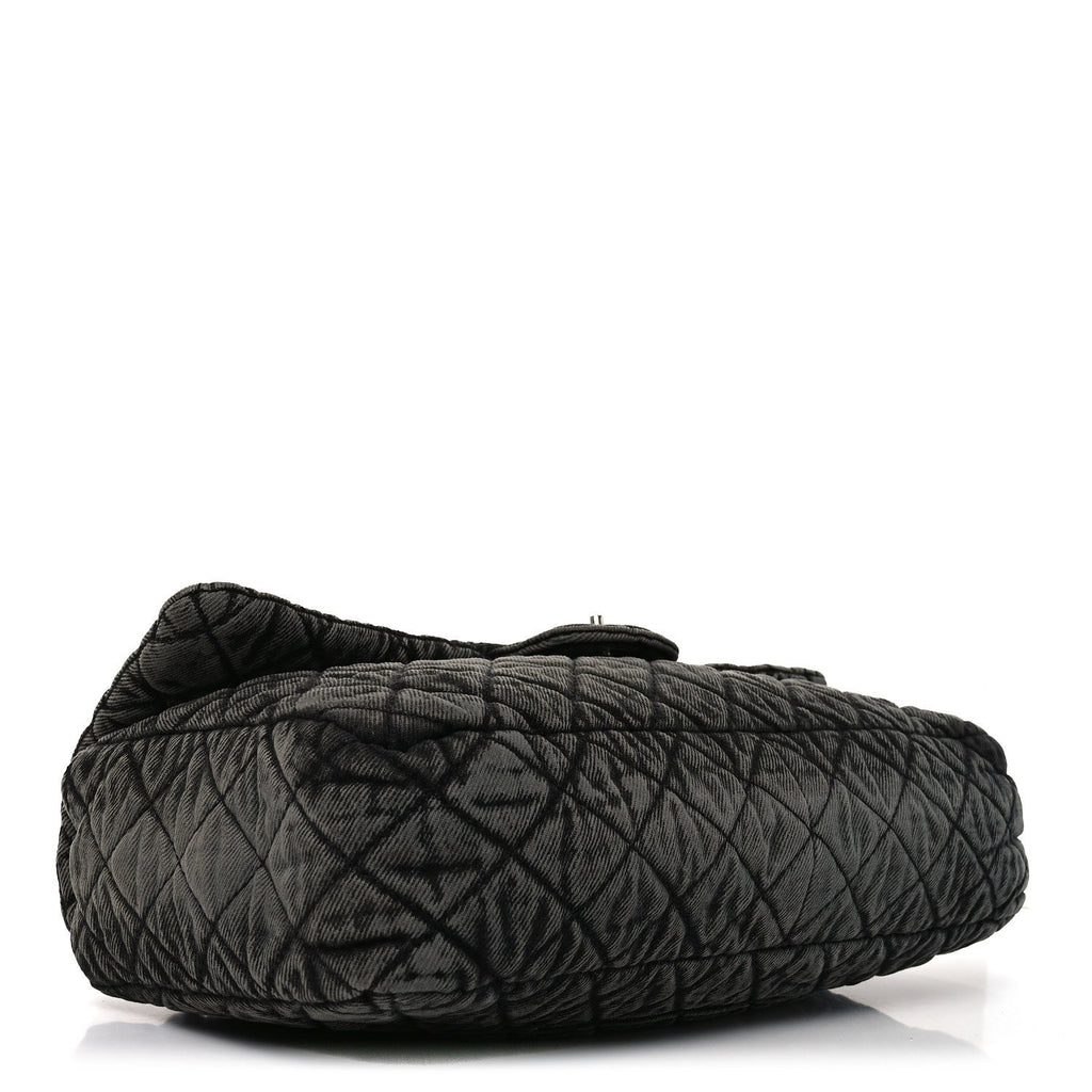 Chanel Denim Quilted Denimpression Flap Grey Black