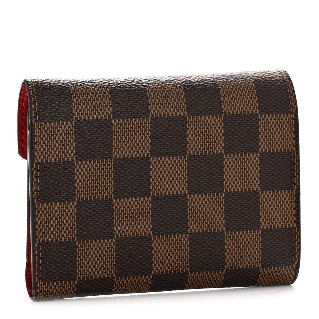 Louis Vuitton Damier Ebene Victorine Wallet Red