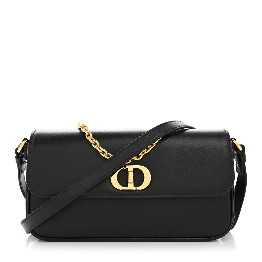 Christian Dior Box Calfskin 30 Montaigne Avenue Pouch Black