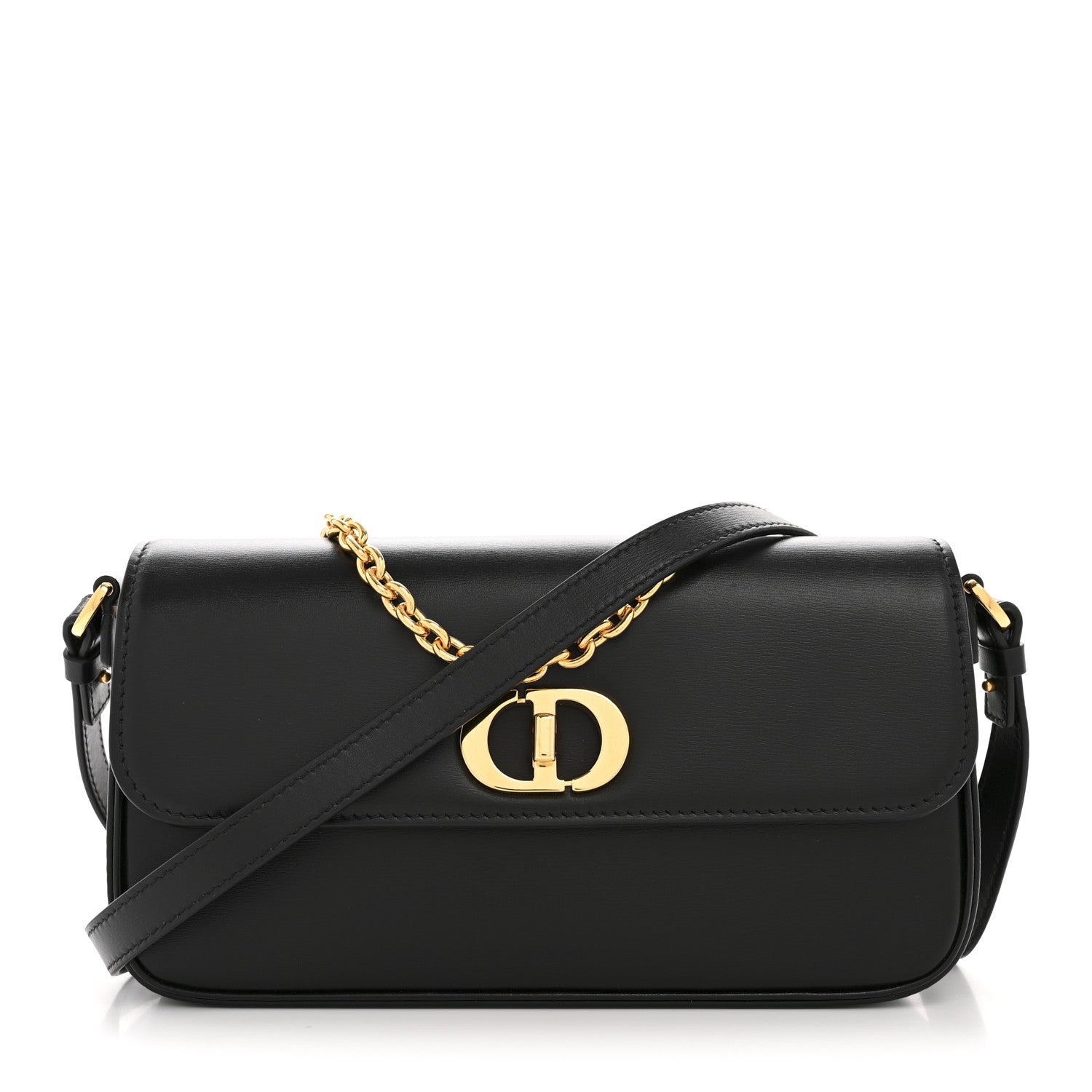 Christian Dior Box Calfskin 30 Montaigne Avenue Pouch Black