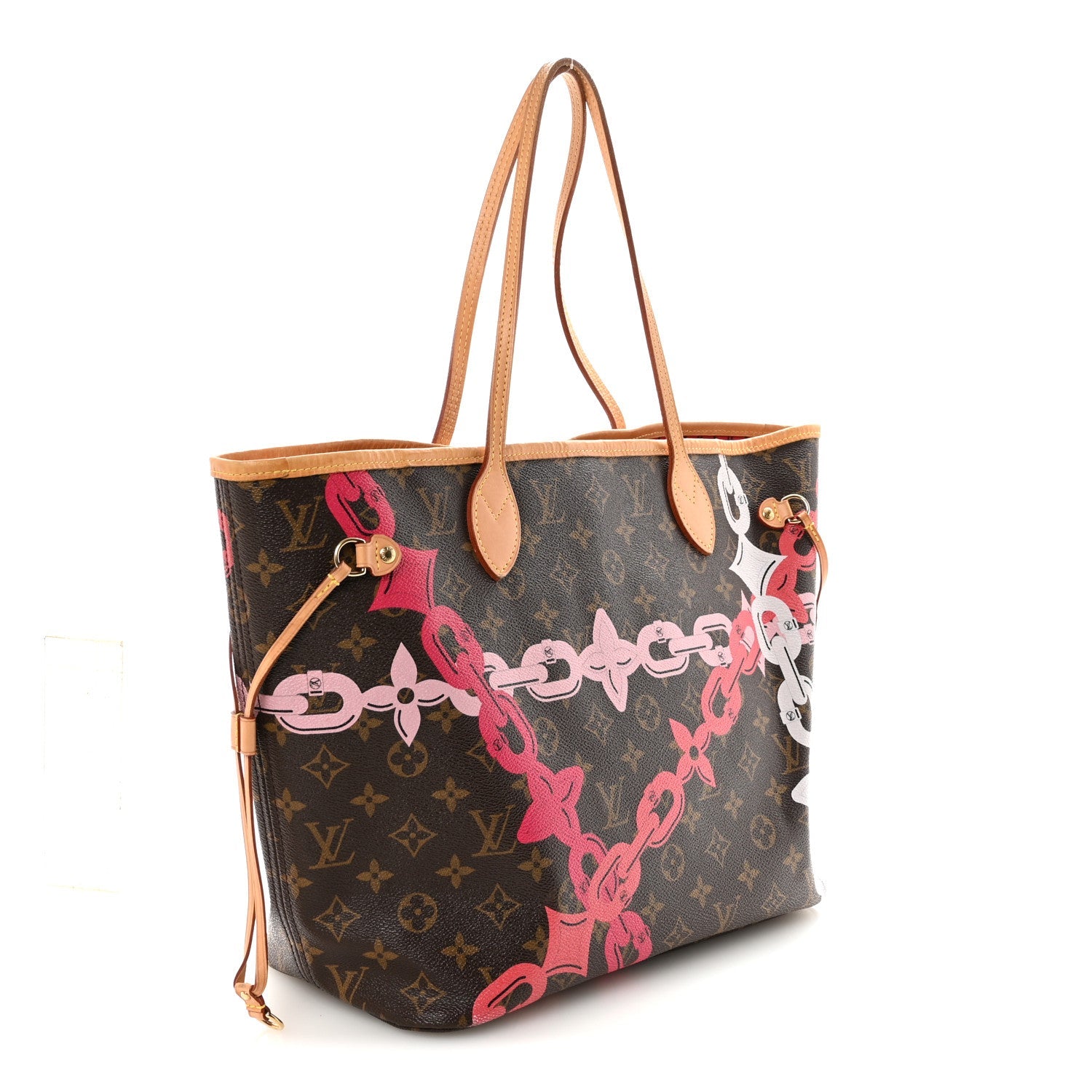 Louis Vuitton Monogram Bay Neverfull MM Rose Ballerine Poppy