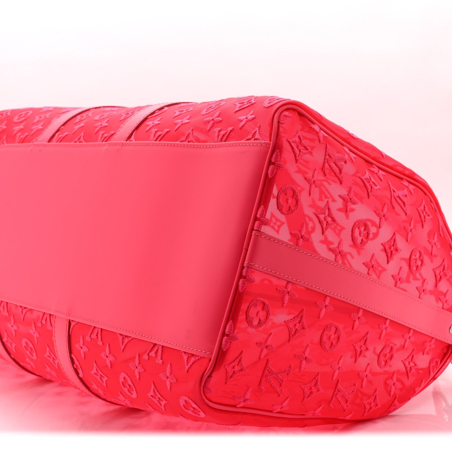 Louis Vuitton Monogram Fluo See Through Keepall Bandouliere 50 Rose