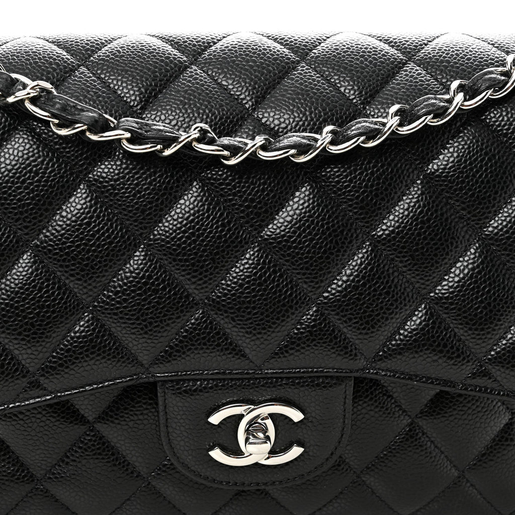 Chanel Caviar Quilted Jumbo Double Flap Black