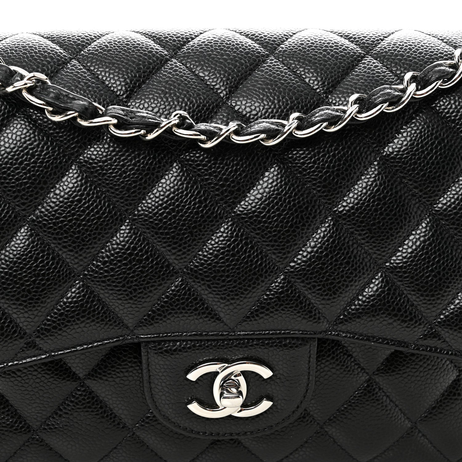 Chanel Caviar Quilted Jumbo Double Flap Black
