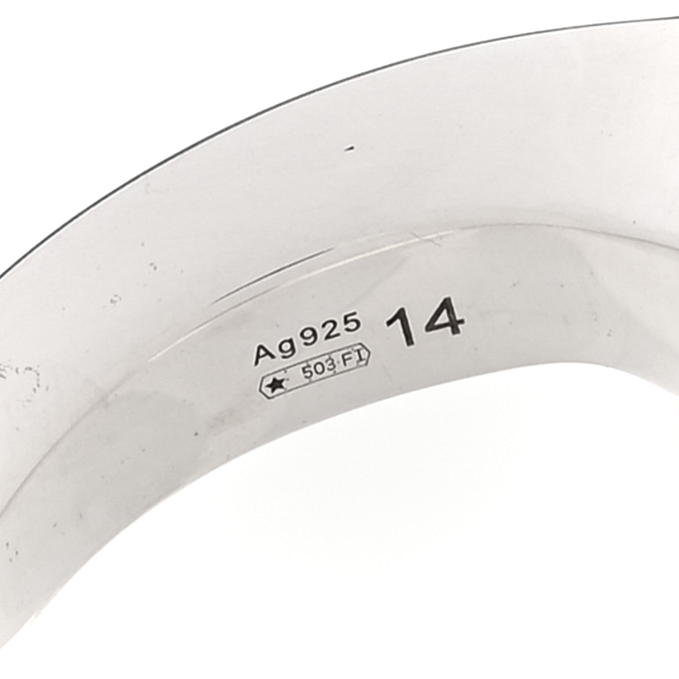 Gucci Sterling Silver Chiodo Double Nail Ring 54 7