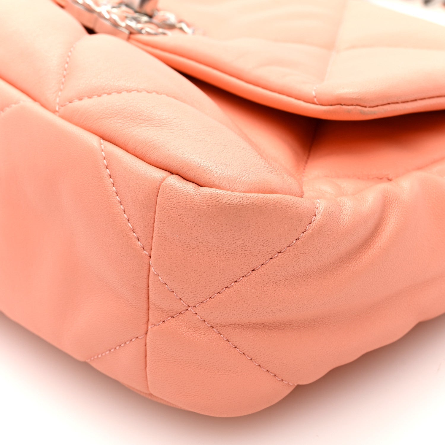 Chanel Lambskin Quilted Medium Chanel 19 Flap Light Orange