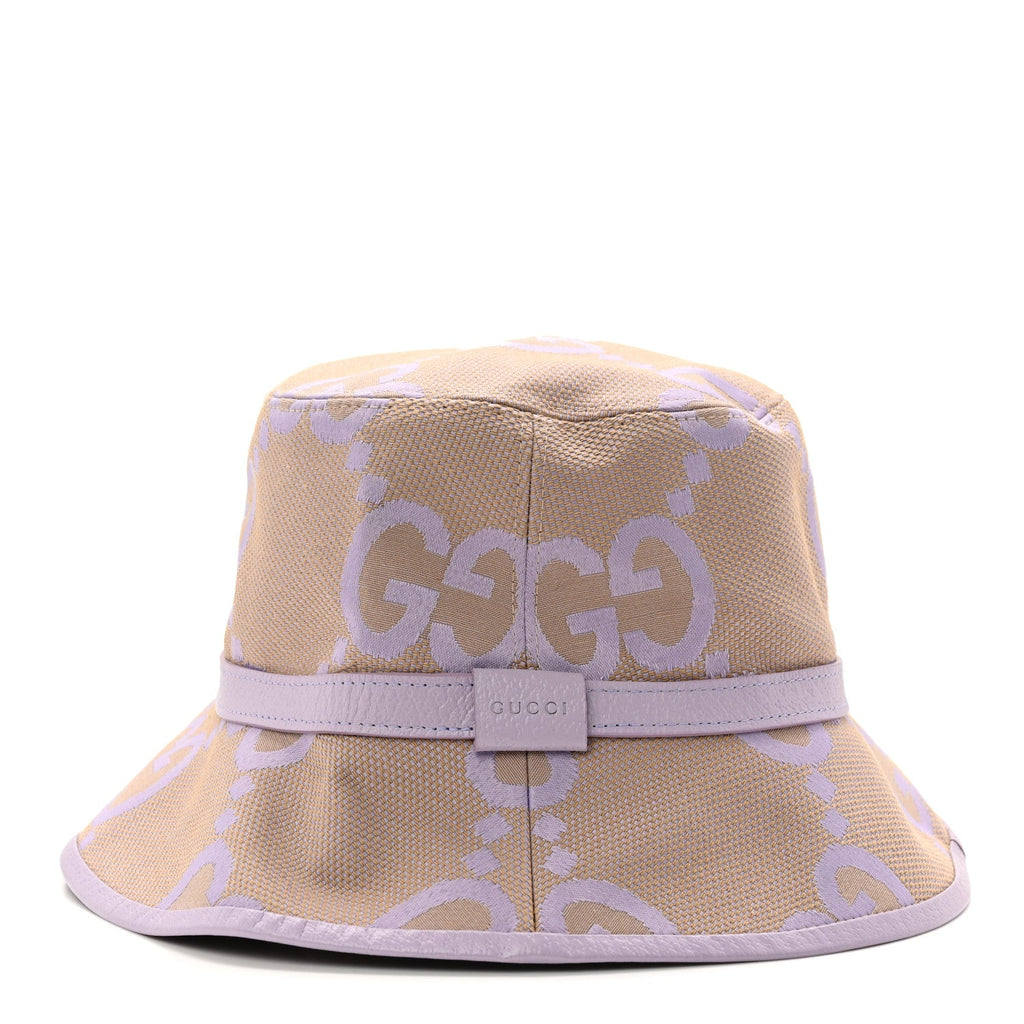 Gucci Monogram Jumbo GG Mosteria Bucket Hat L Beige Lapis