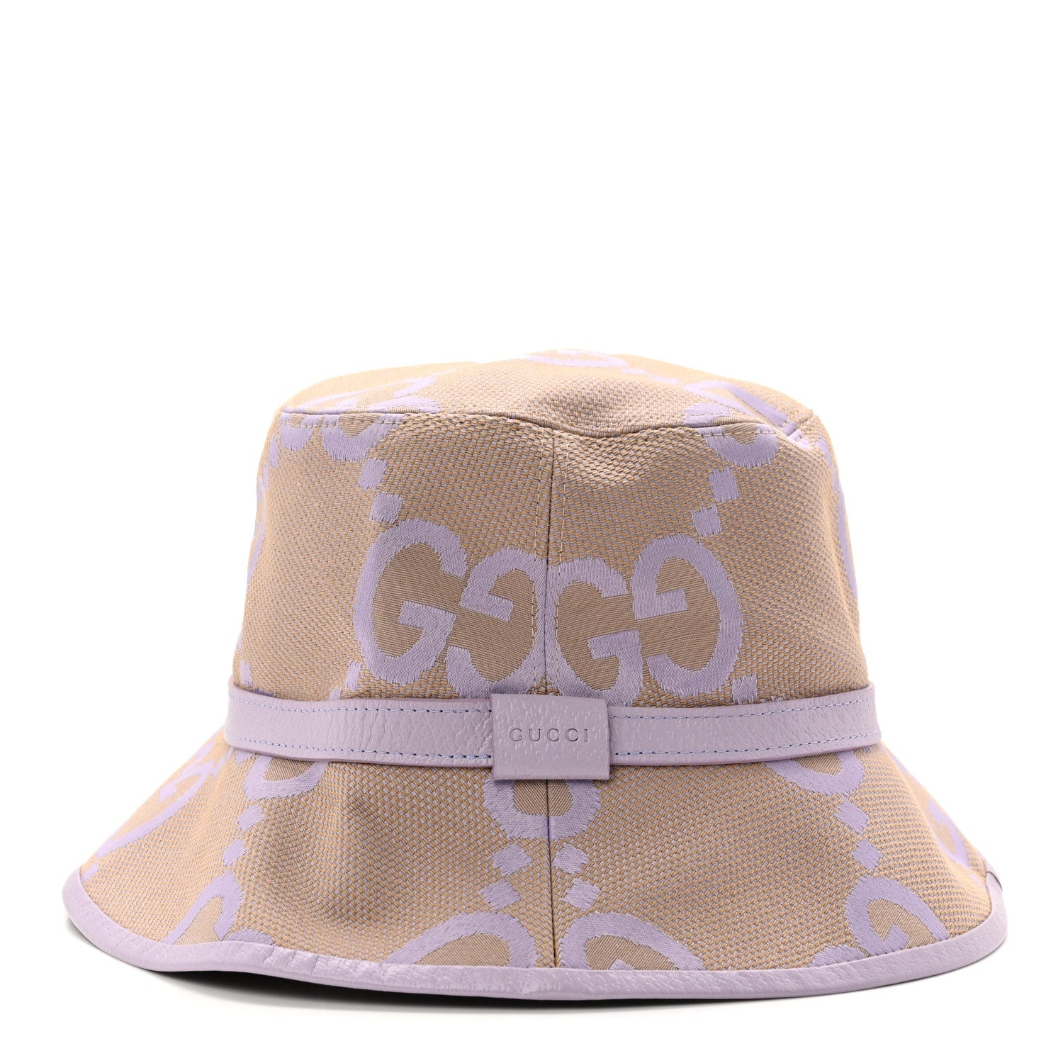 Gucci Monogram Jumbo GG Mosteria Bucket Hat L Beige Lapis