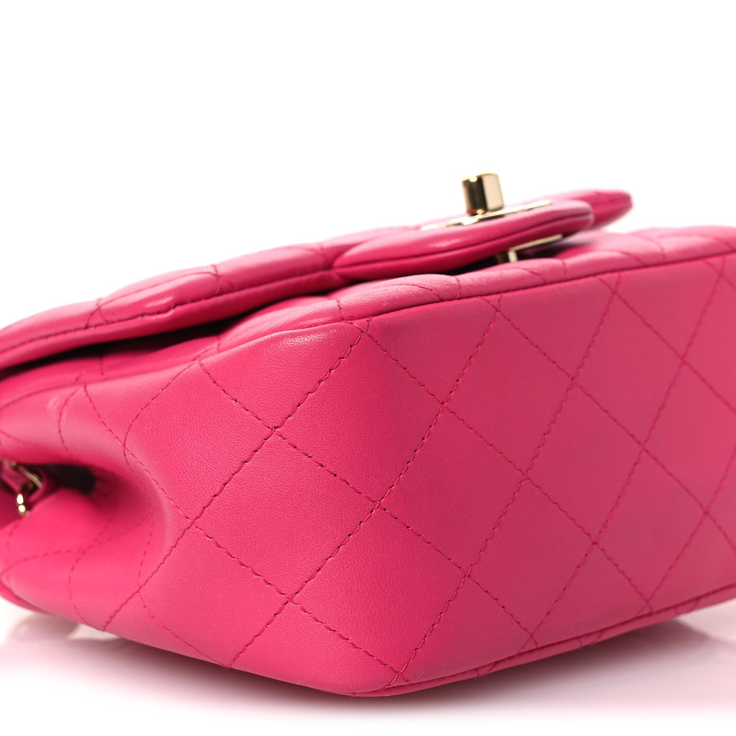 Chanel Lambskin Quilted Mini Square Flap Pink