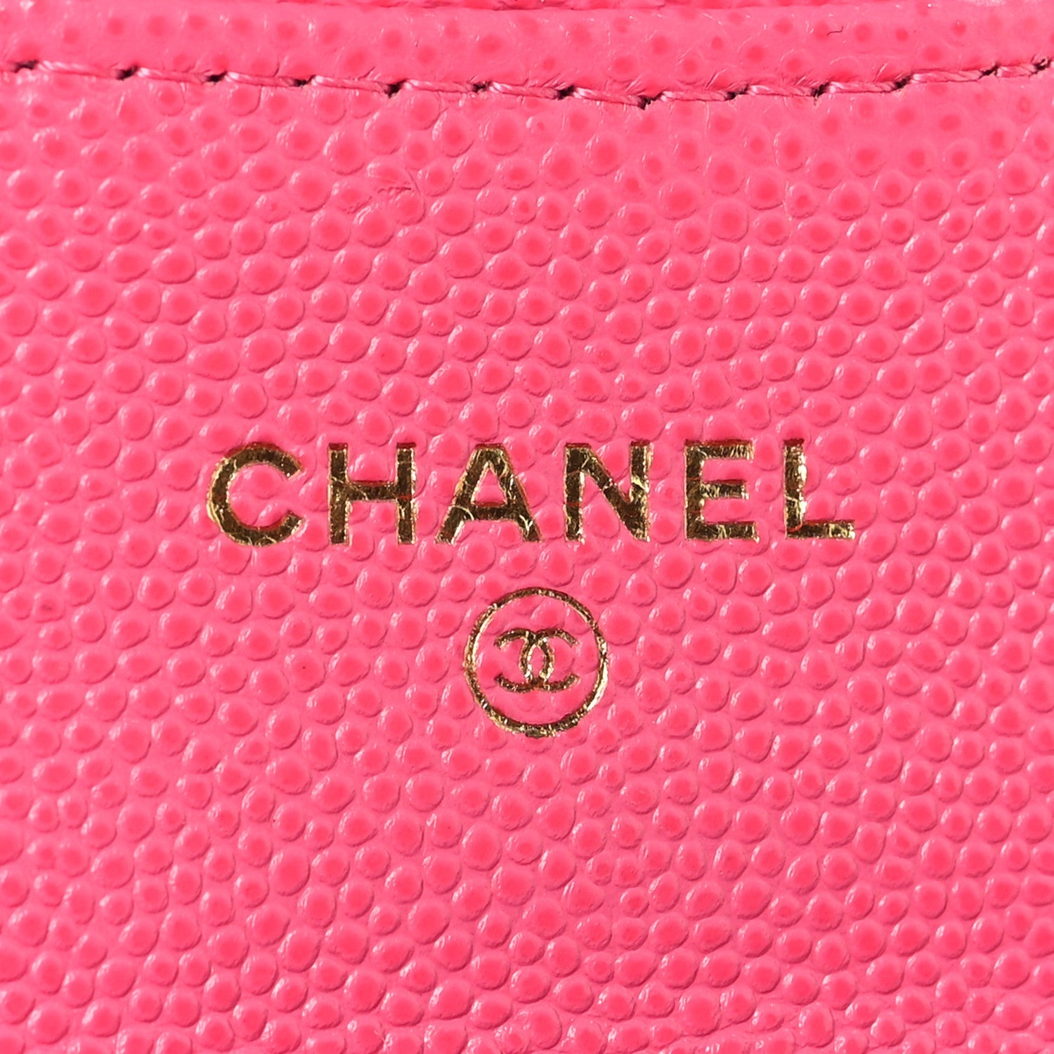Caviar Quilted Flap Card Holder Wallet Pink