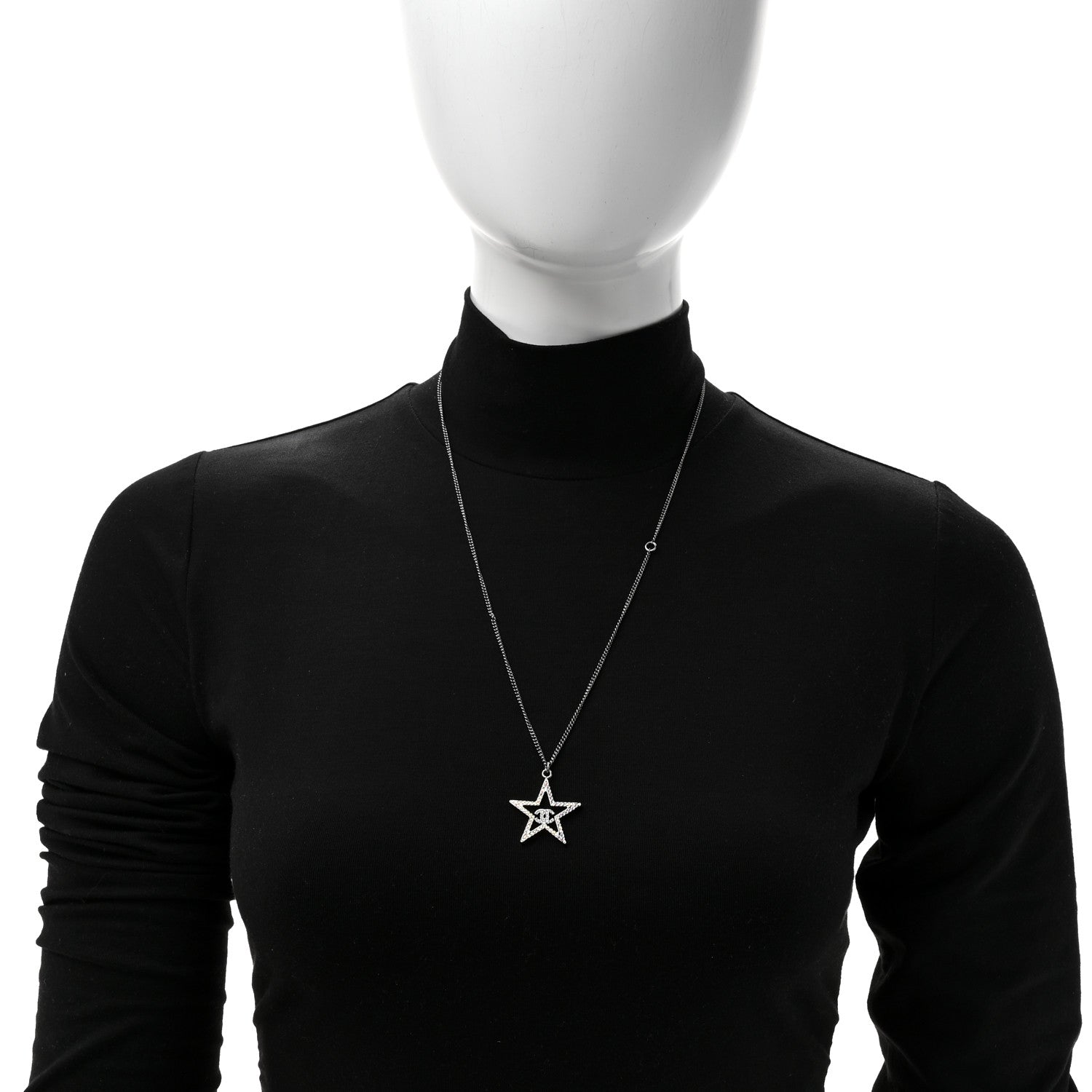 Ruthenium Crystal Star CC Necklace