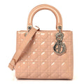 Christian Dior Patent Cannage Medium Lady Dior Rose Clair