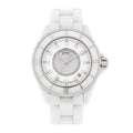 Chanel Stainless Steel Ceramic Diamond Dial 38mm J12 Automatic Watch White