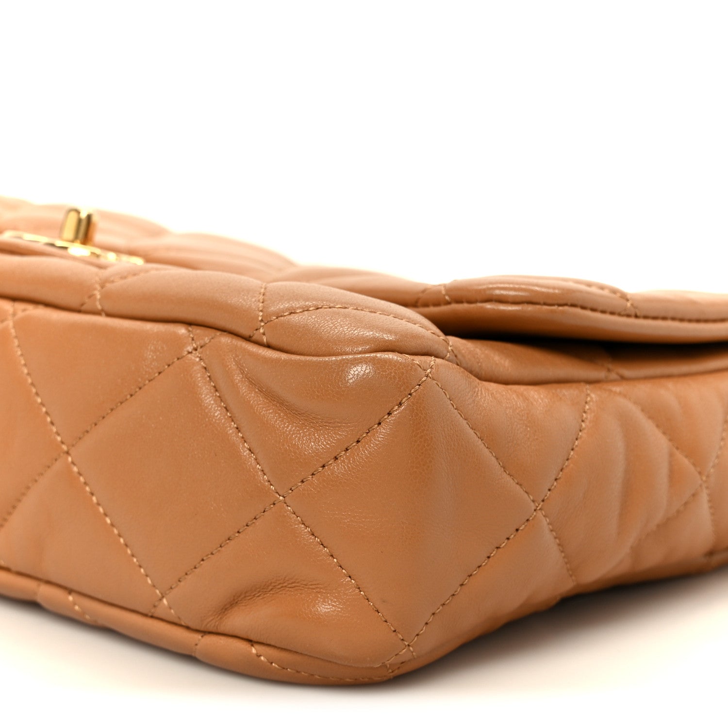 Chanel Lambskin Quilted Large CC Funky Town Flap Beige