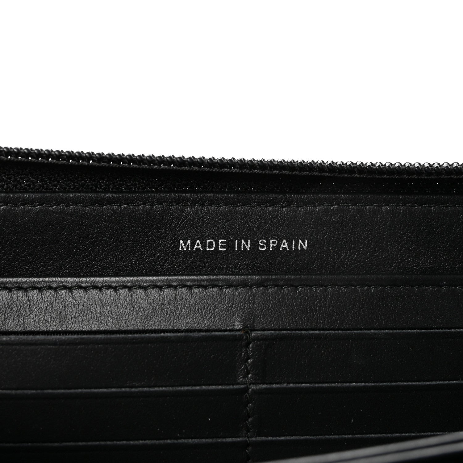 Lambskin Quilted Boy Zip Around Wallet Black