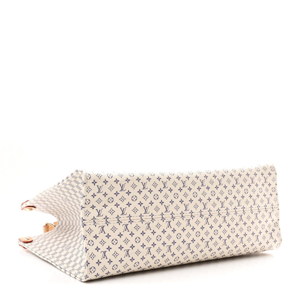 Louis Vuitton Monogram Damier Calfskin Romance Onthego PM Azure Blue Sand