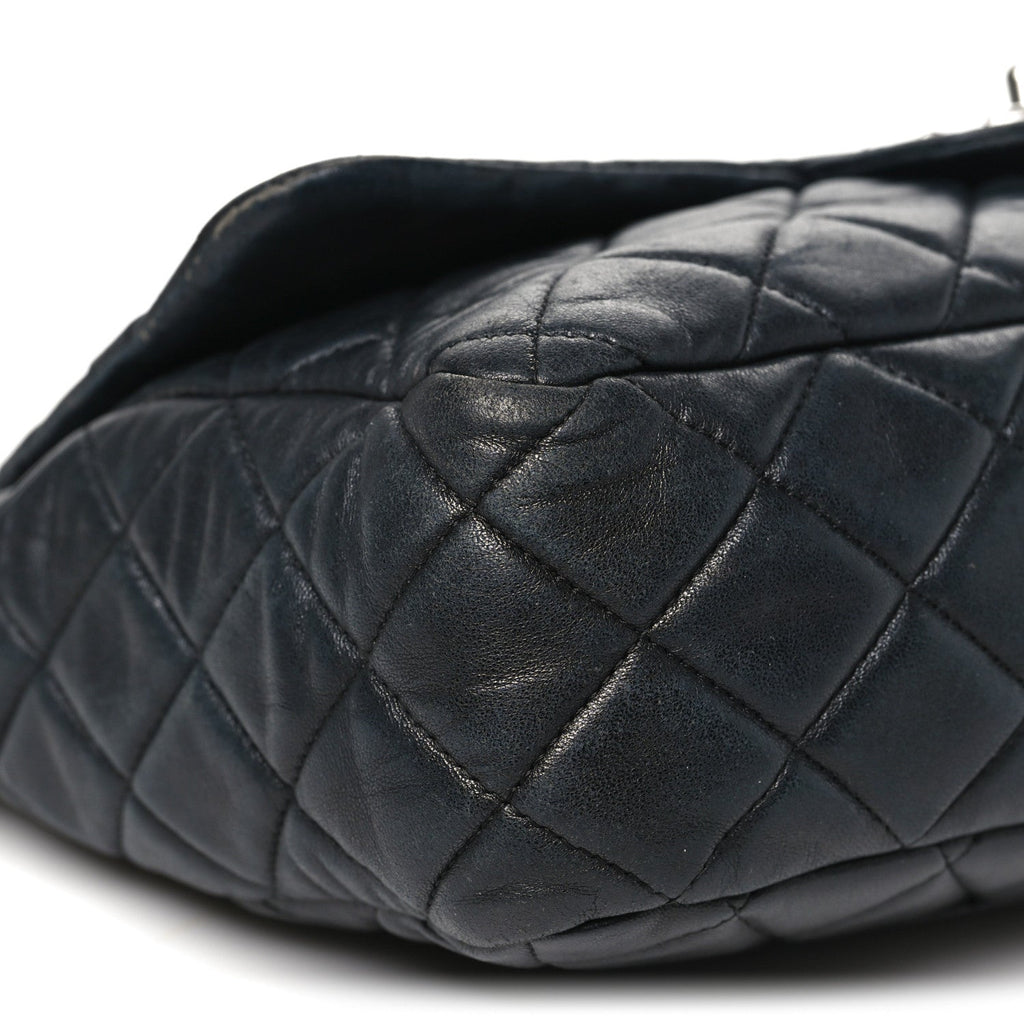 Chanel Lambskin Quilted Jumbo Single Flap Black