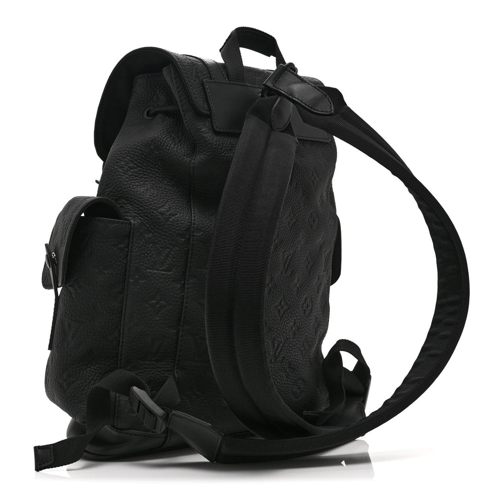 Louis Vuitton Taurillon Monogram Christopher PM Backpack Black