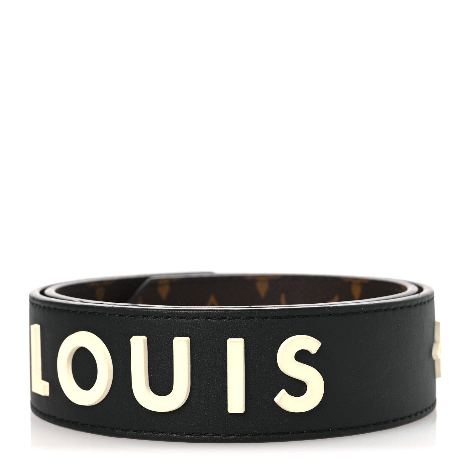 Louis Vuitton Monogram Letter Bandouliere Shoulder Strap Black
