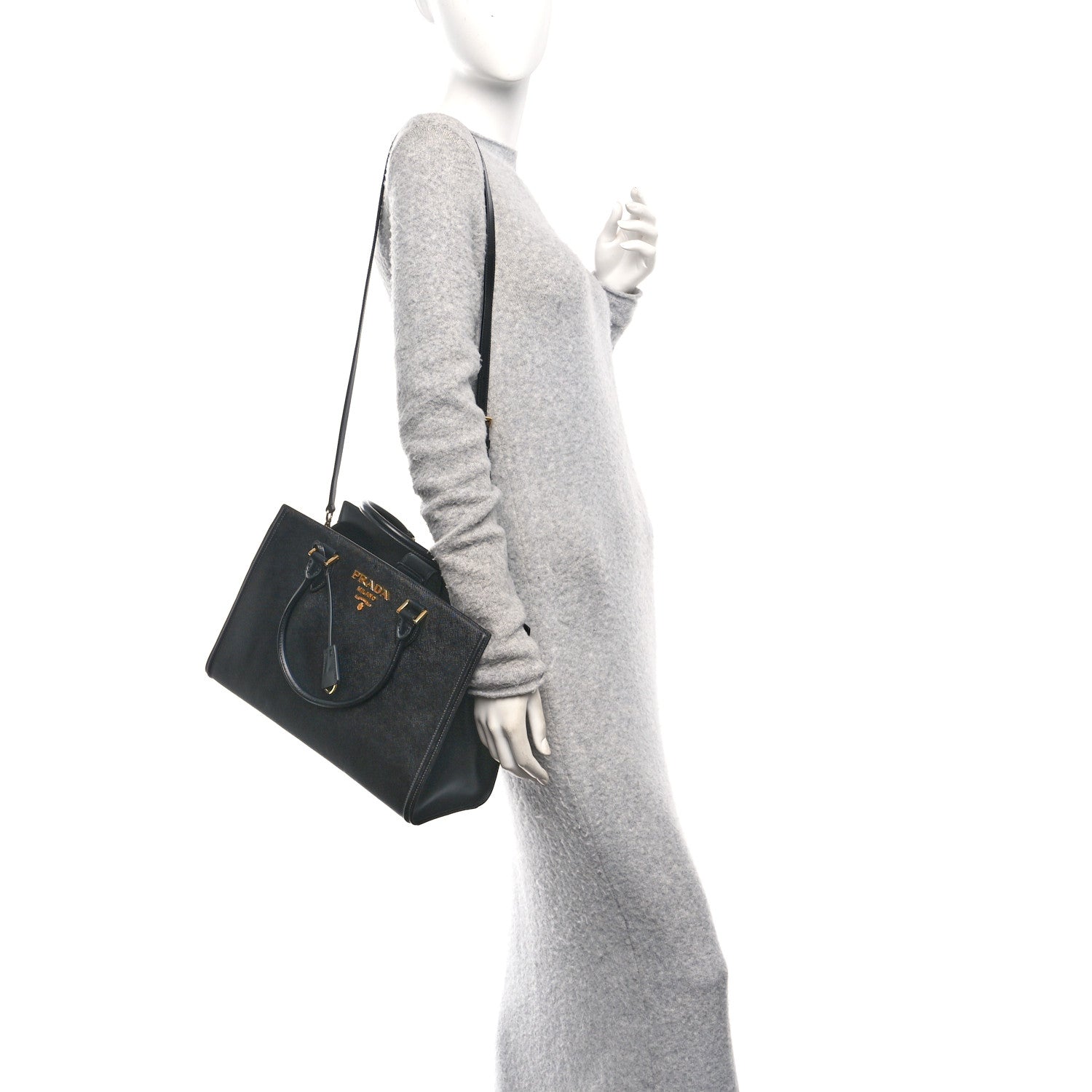 Prada Saffiano Soft Calfskin Tote Black