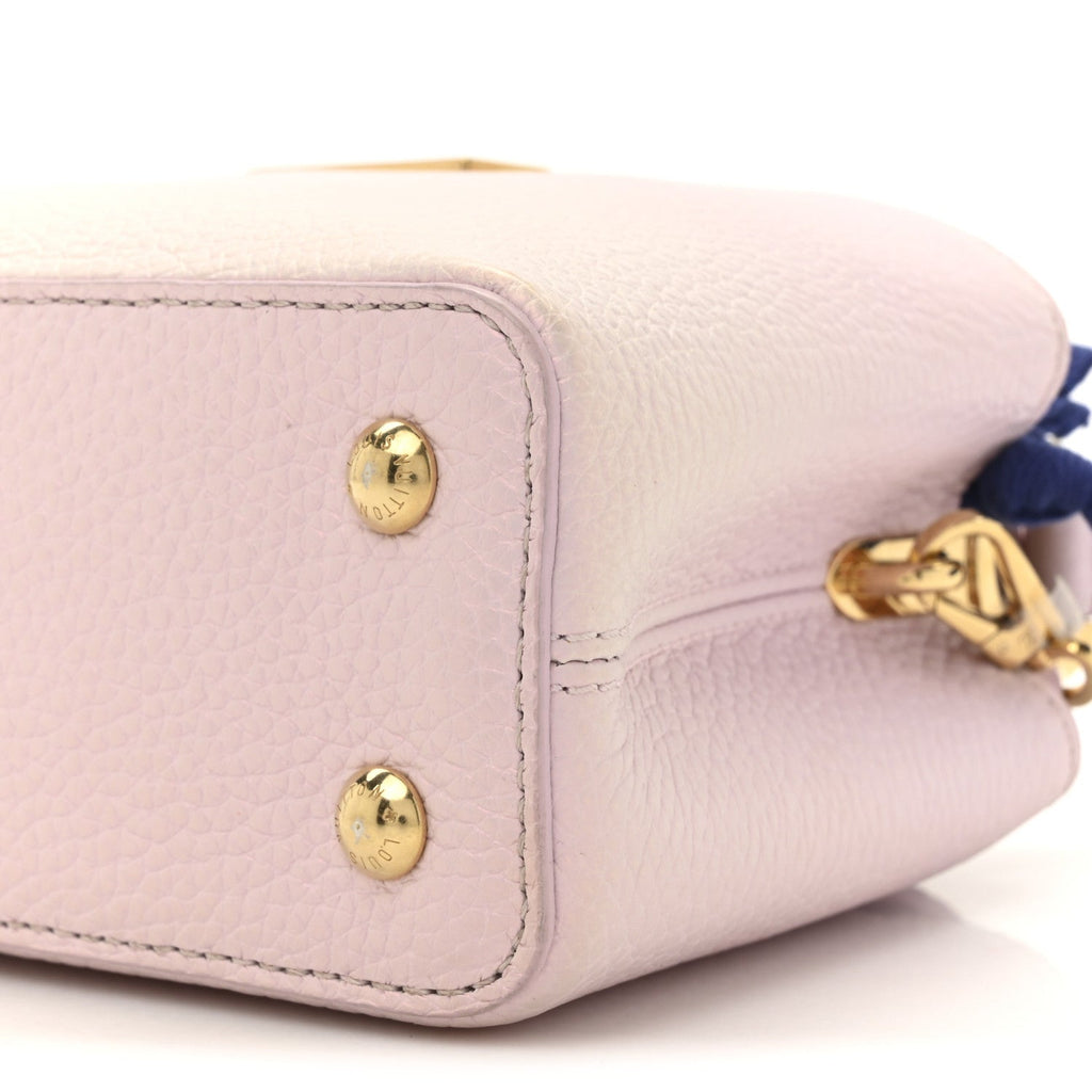 Louis Vuitton Taurillon LV Ski Capucines Mini Pearly Lilac