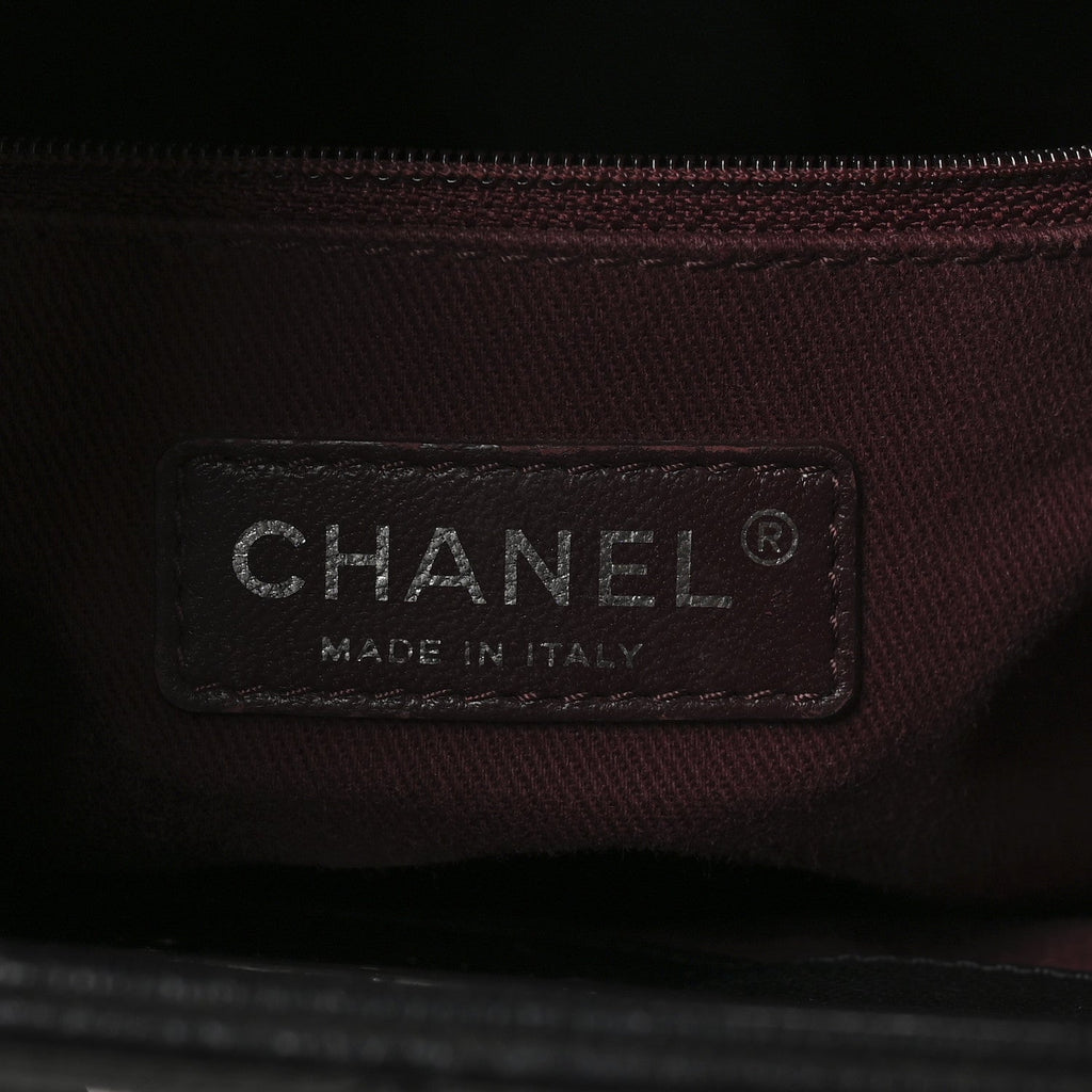 Chanel Goatskin Quilted Small Perfect Edge Shopping Tote Black