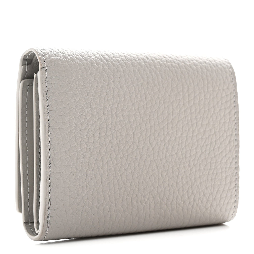 Louis Vuitton Taurillon Capucines Tiny Wallet Flint Grey