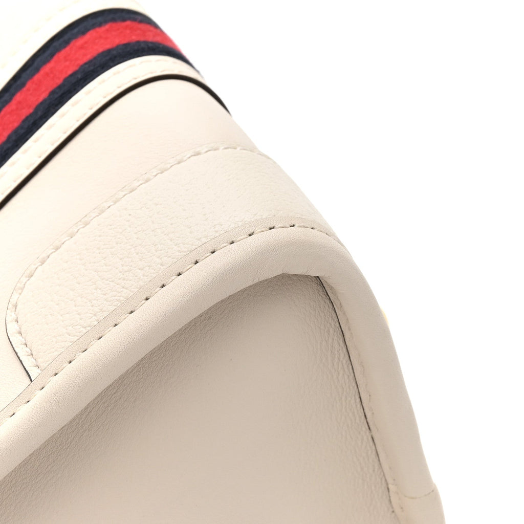 Gucci Koi Calfskin Medium Bauletto Duffle Top Handle Bag White