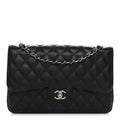 Chanel Caviar Quilted Jumbo Double Flap Black