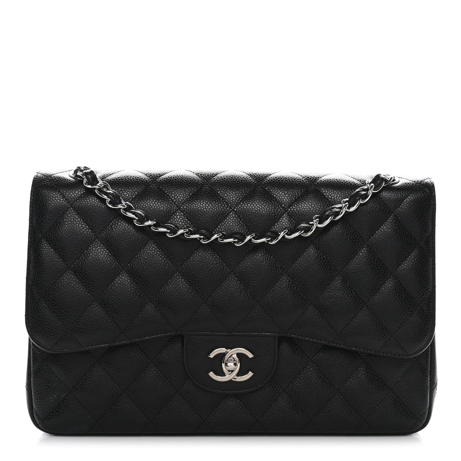 Chanel Caviar Quilted Jumbo Double Flap Black
