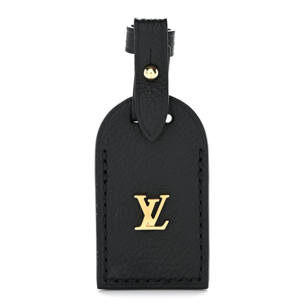Louis Vuitton Calfskin Carryall Luggage Tag Black